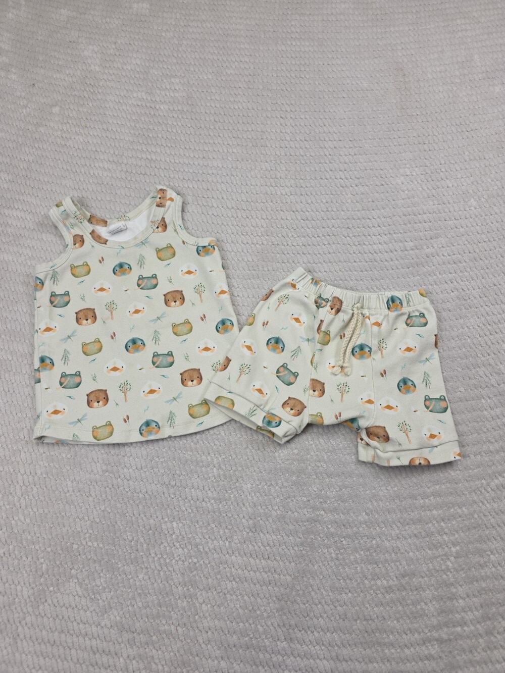 Little One Shop Set Size 3T Animal Print Shorts & Tank